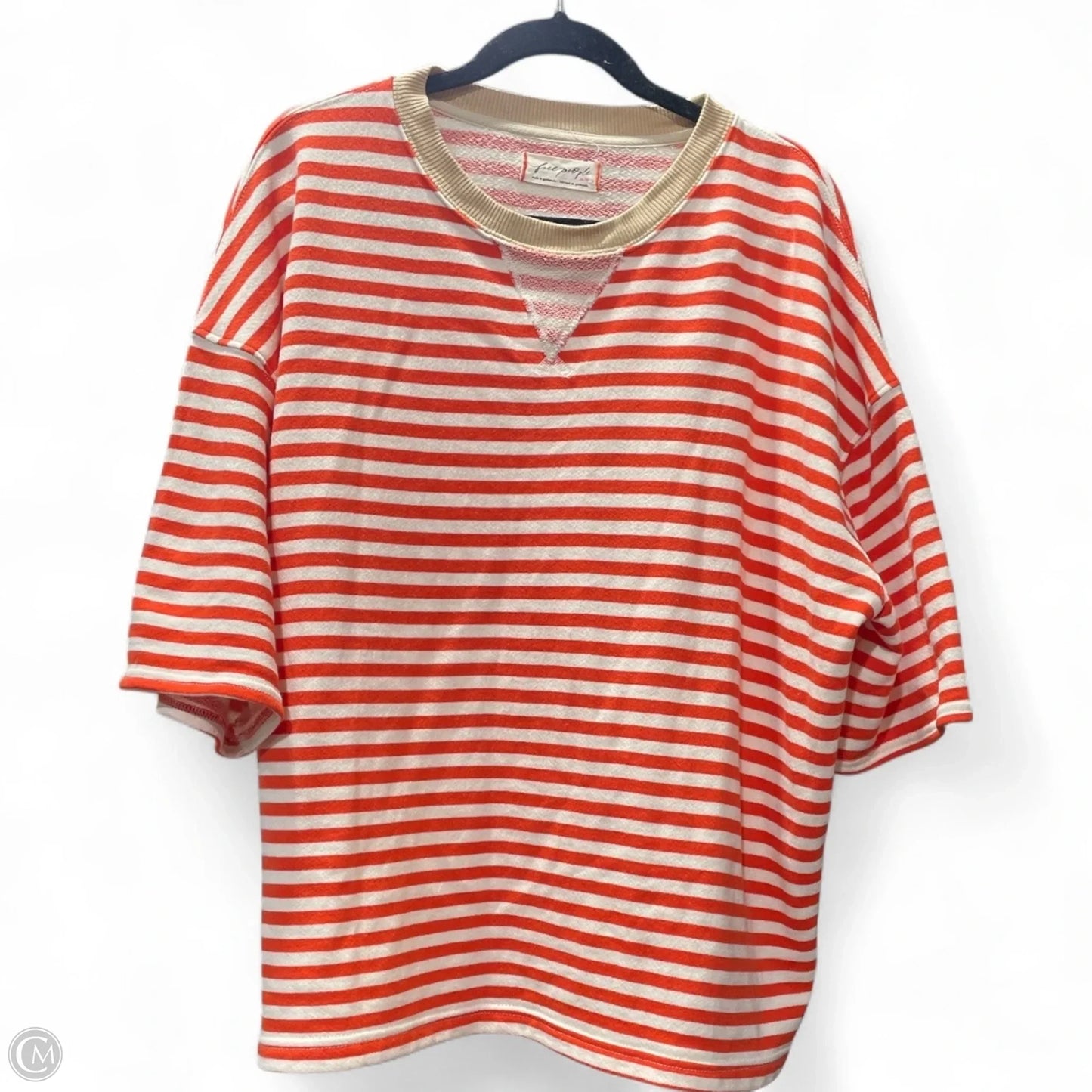 Top Short Sleeve By Free People In Striped Pattern, Size: Xs