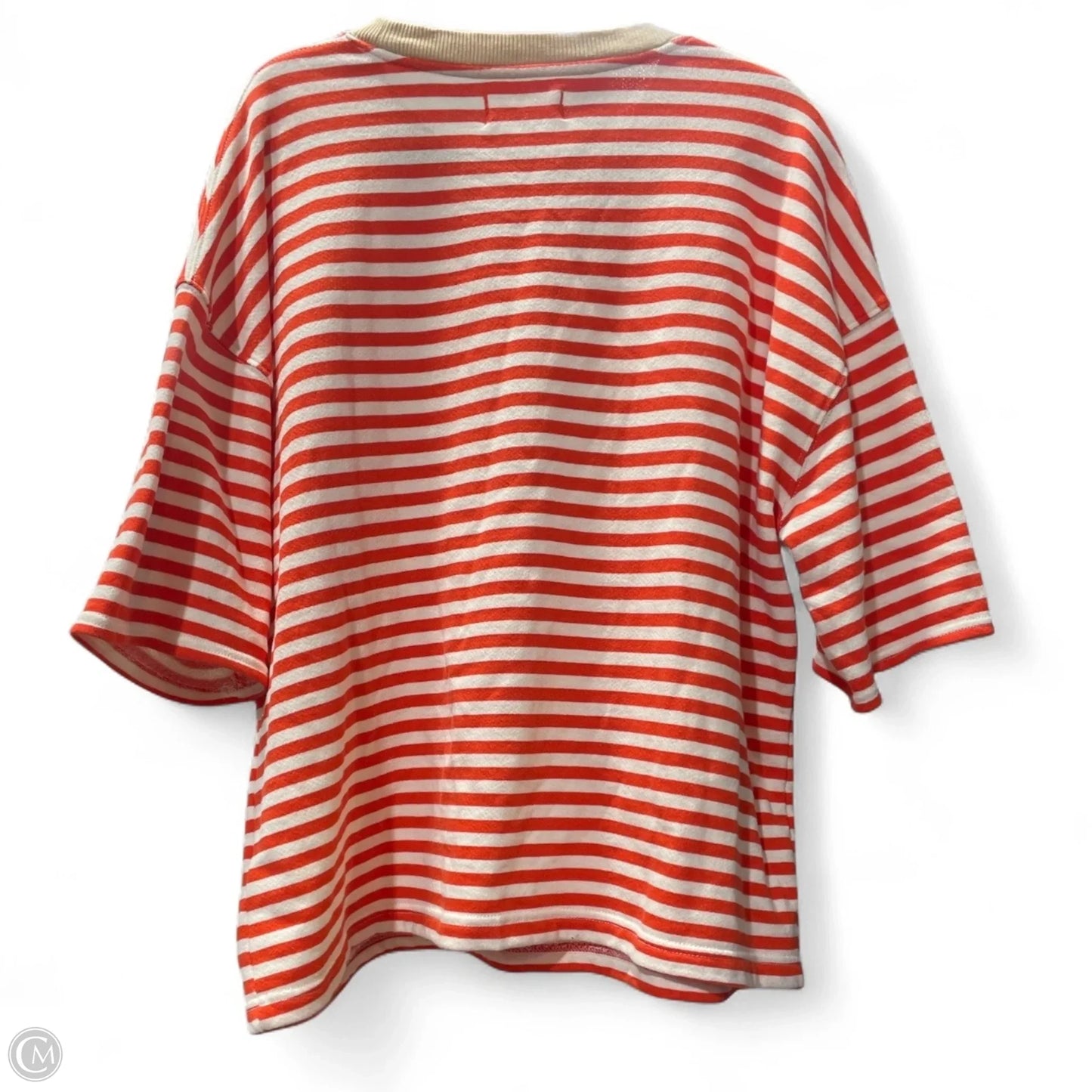 Top Short Sleeve By Free People In Striped Pattern, Size: Xs