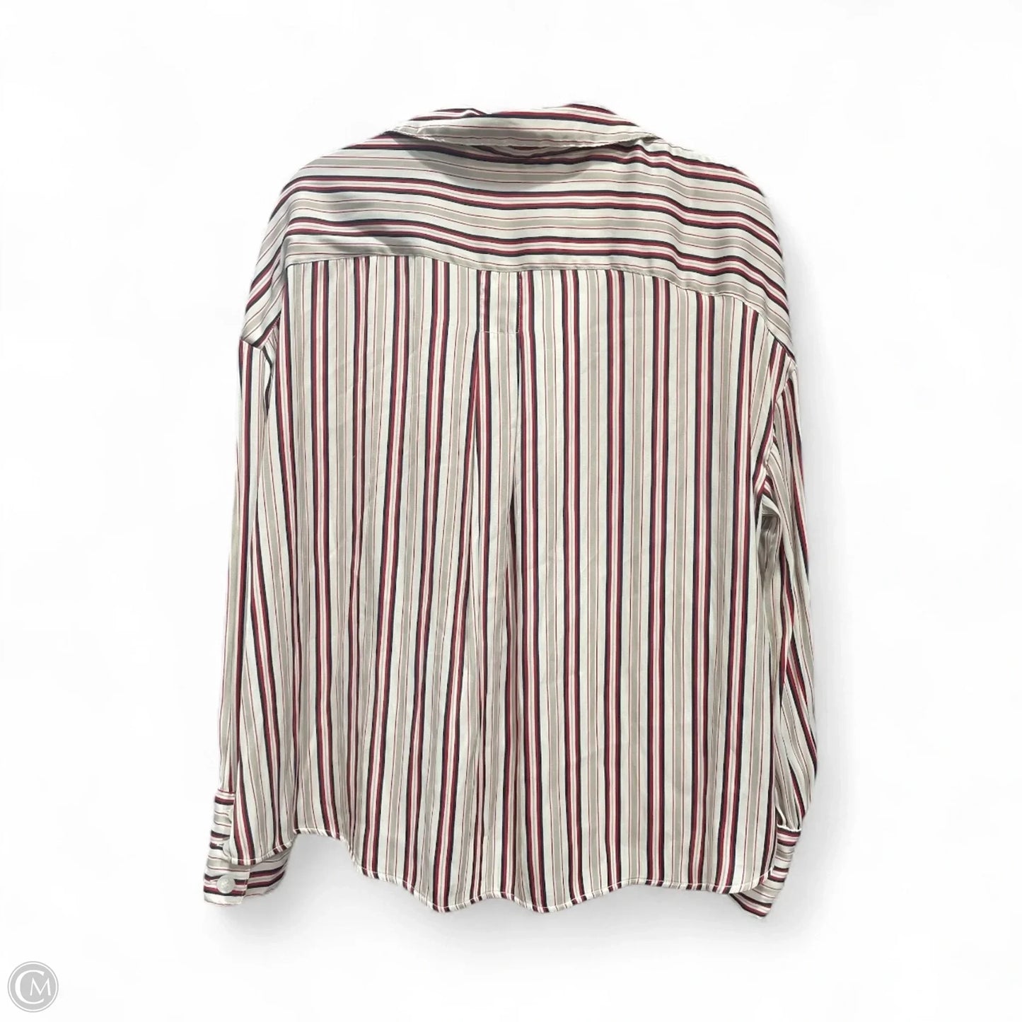 Blouse Long Sleeve By Free People In Striped Pattern, Size: S