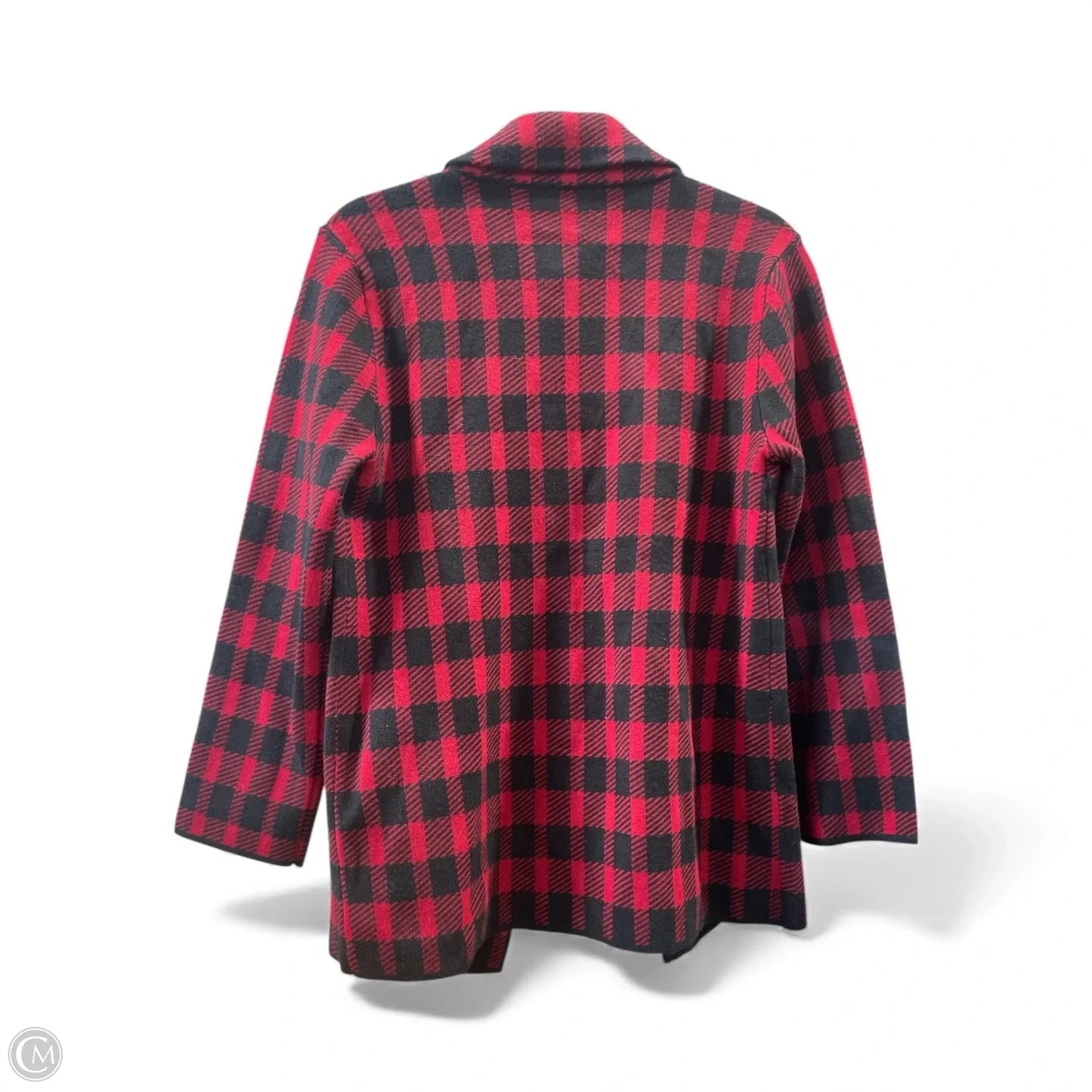 Cardigan By Anne Klein In Black & Red, Size: S