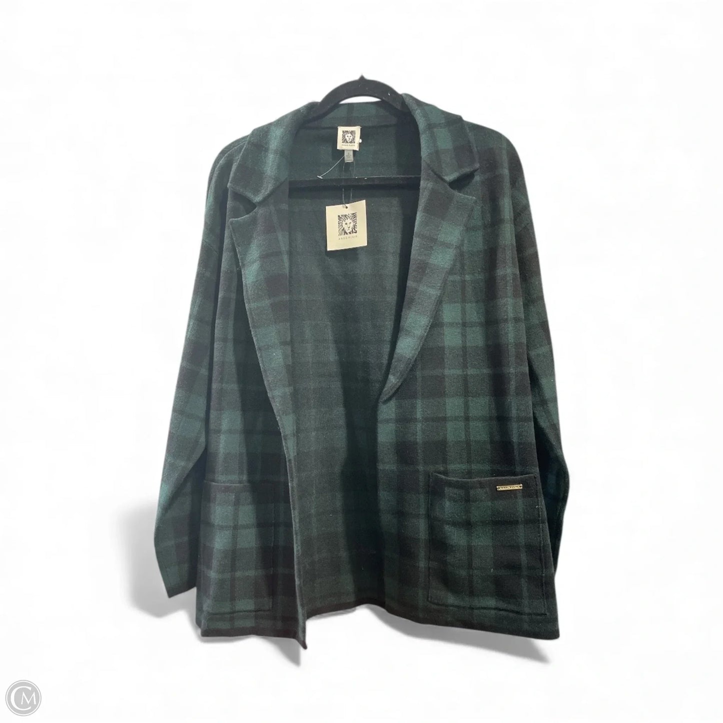 Cardigan By Anne Klein In Black & Green, Size: S