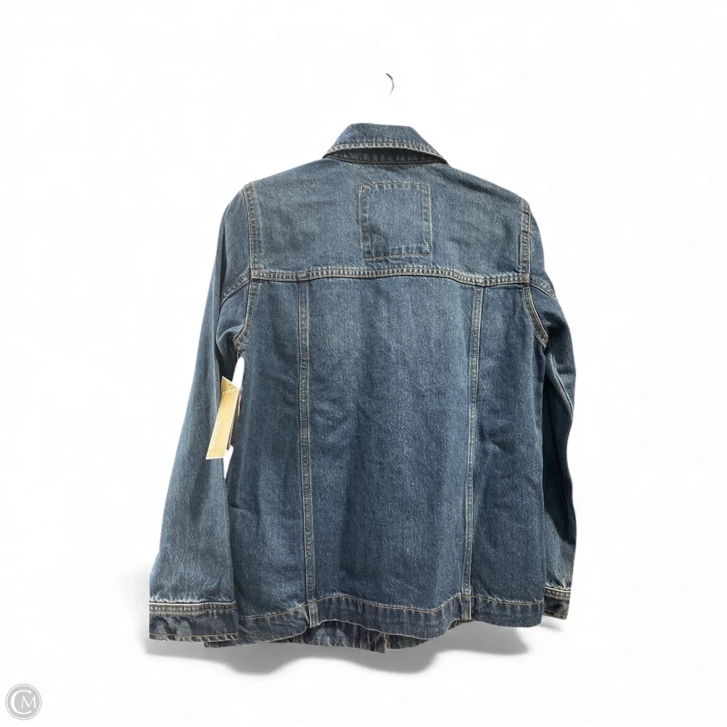 Jacket Designer By Michael Kors In Blue Denim, Size: S