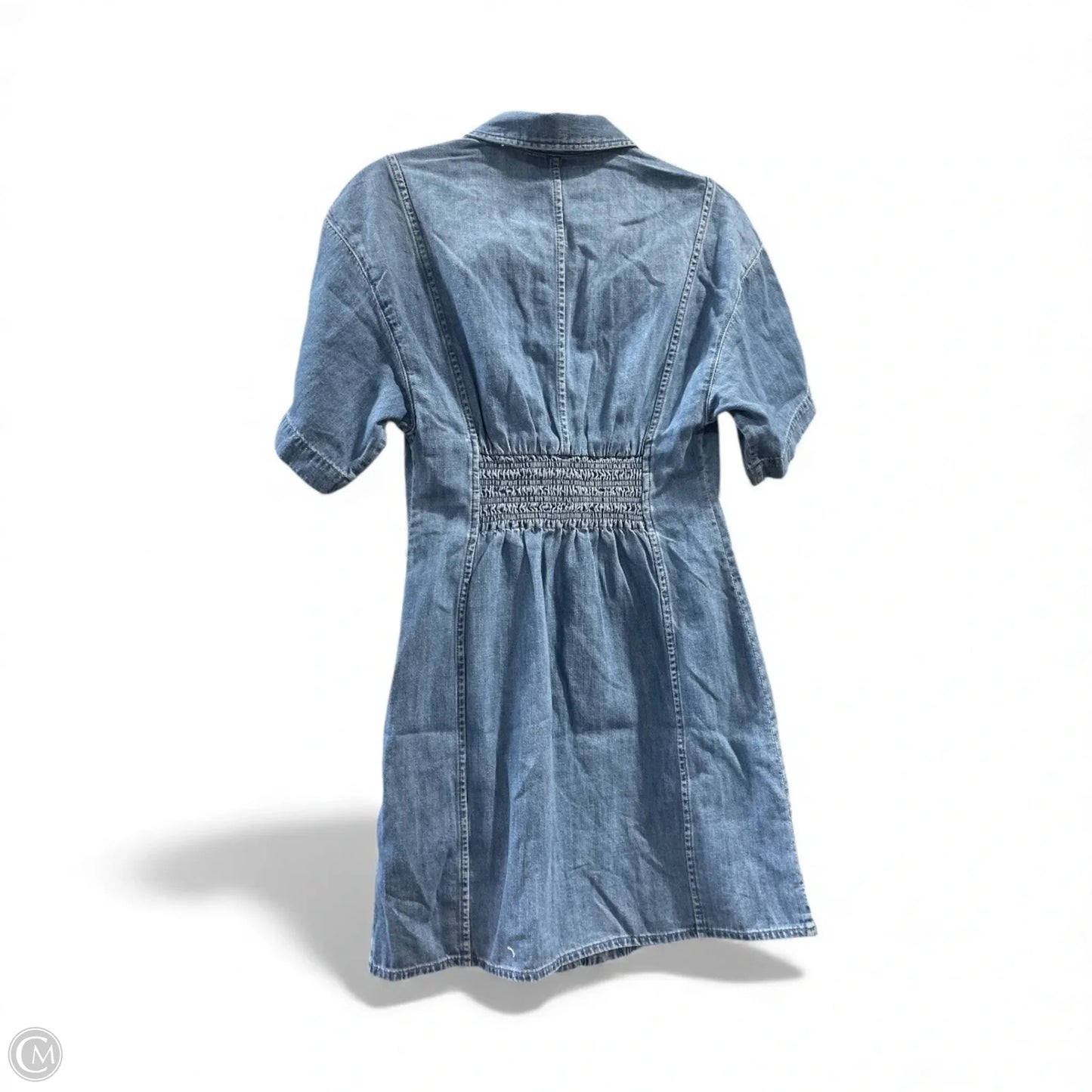 Dress Casual Midi By Frame In Blue Denim, Size: S