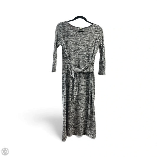 Dress Casual Midi By Max Studio In Black & Grey, Size: S