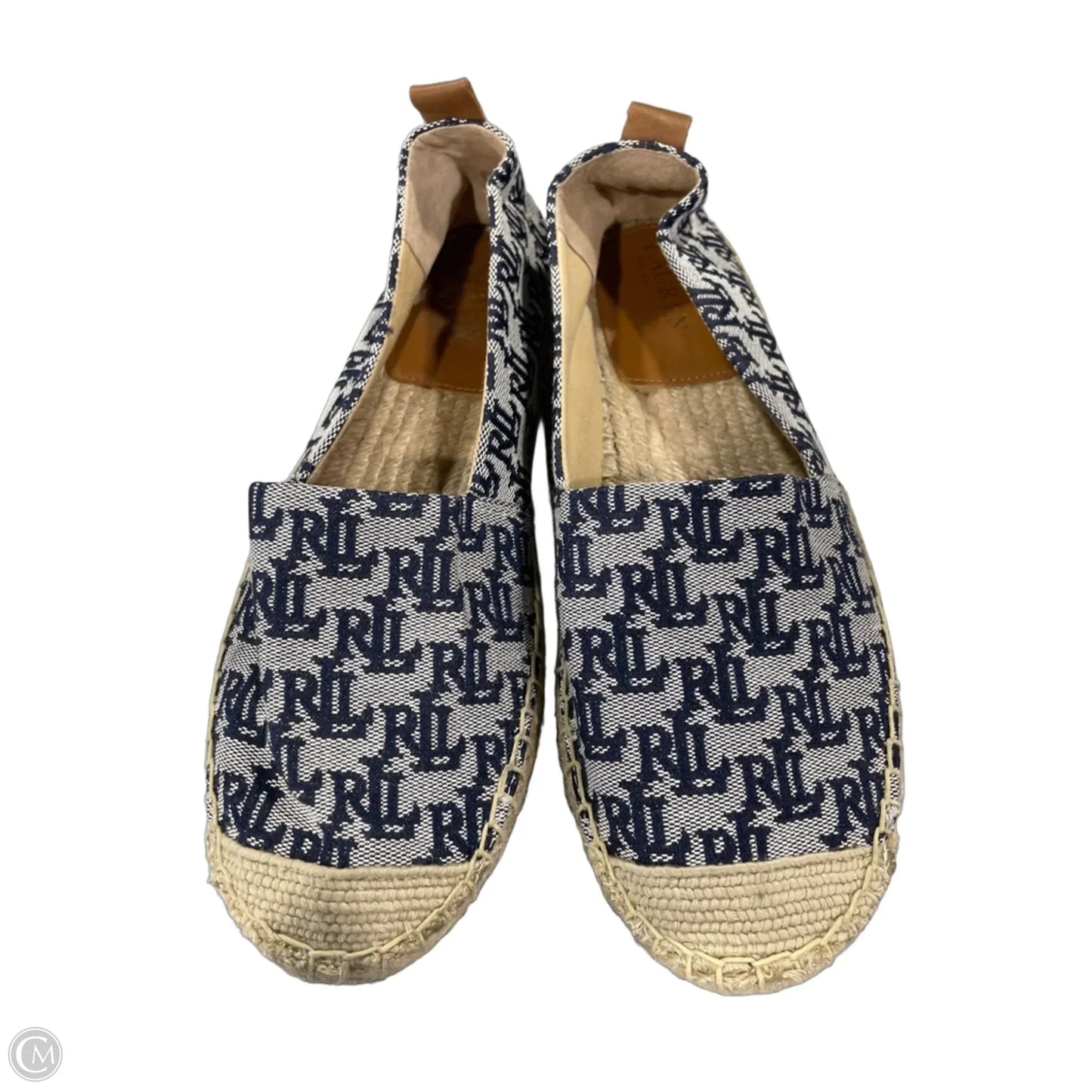 Shoes Flats By Ralph Lauren In Blue & Tan, Size: 9