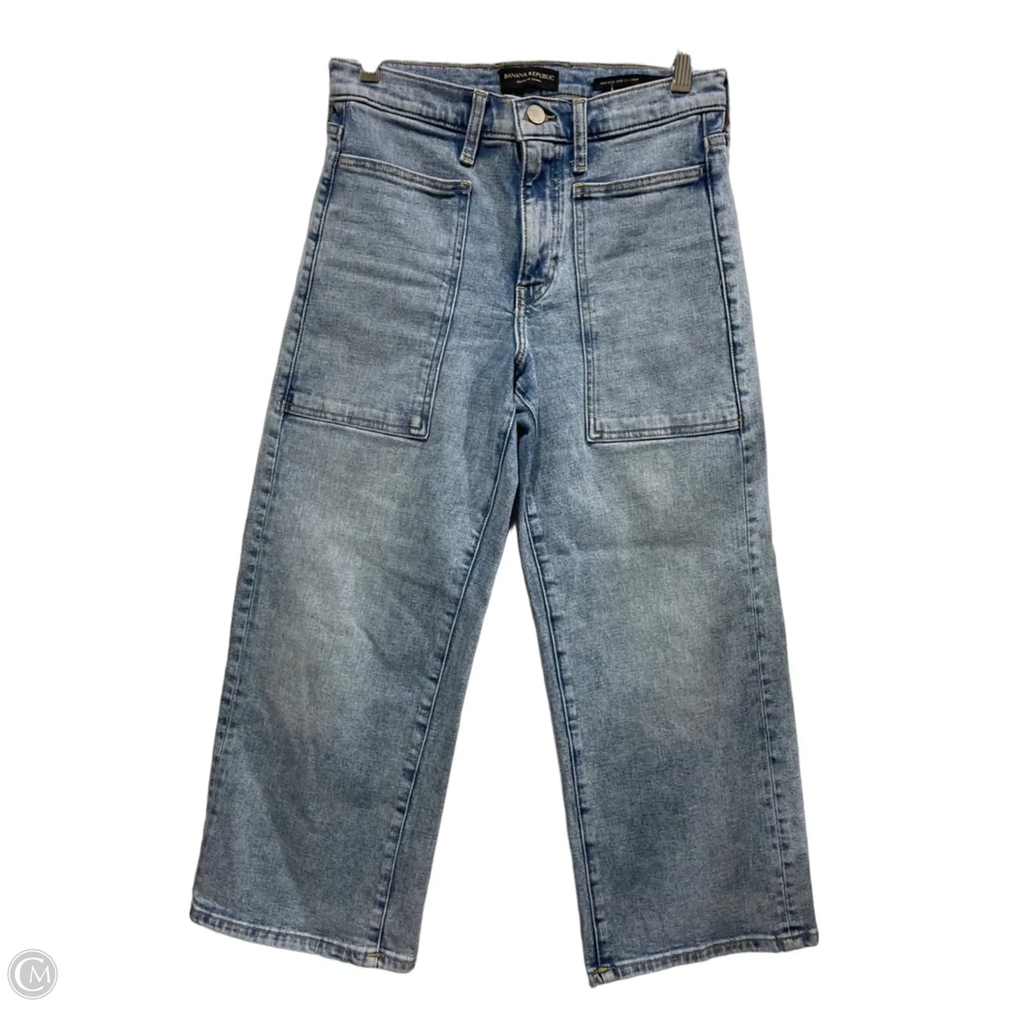 Jeans Wide Leg By Banana Republic In Blue Denim, Size: Xs