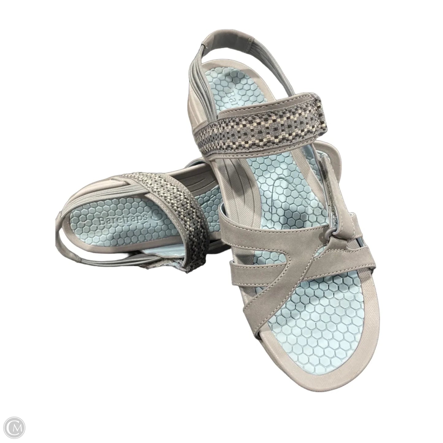 Sandals Flats By Bare Traps In Grey, Size: 10