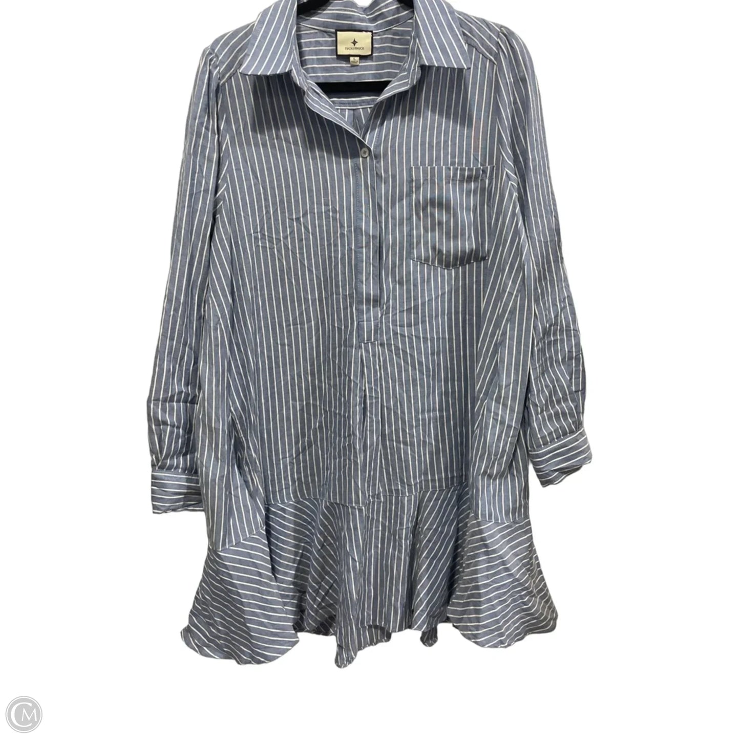 Dress Casual Midi By Tuckernuck In Striped Pattern, Size: L