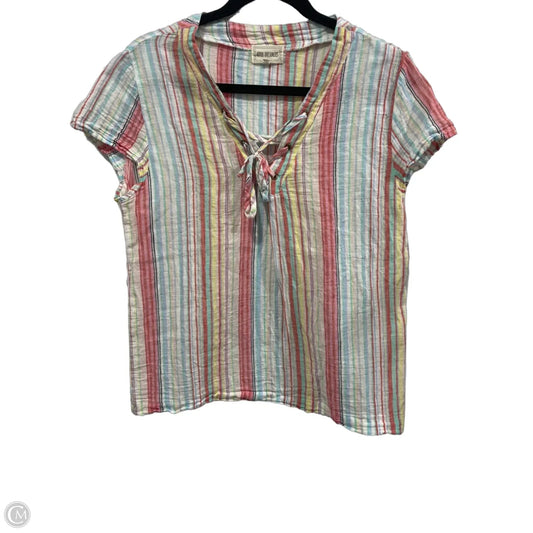 Top Short Sleeve By Clothes Mentor In Striped Pattern, Size: M
