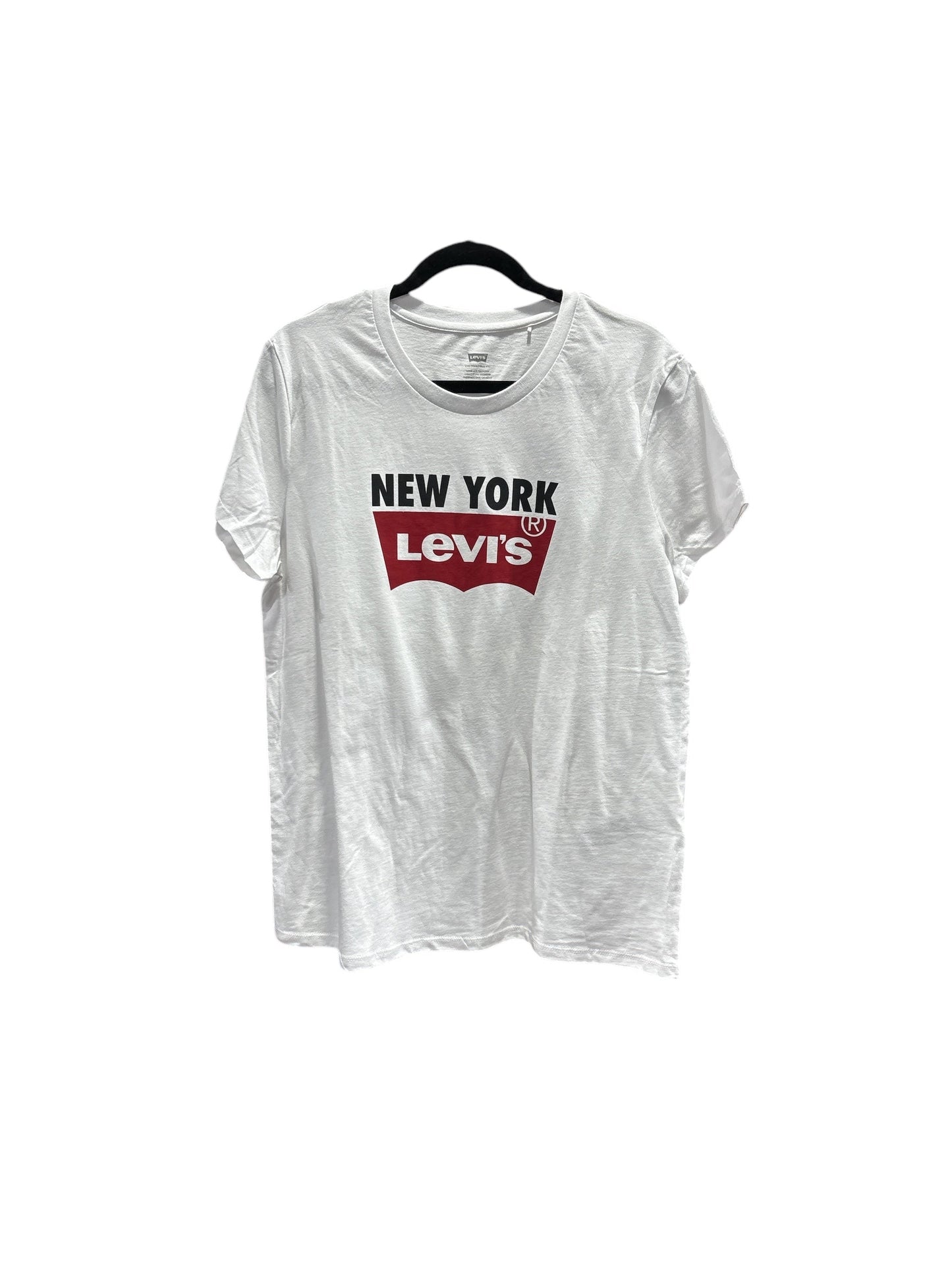 Top Short Sleeve By Levis In White, Size: Xl