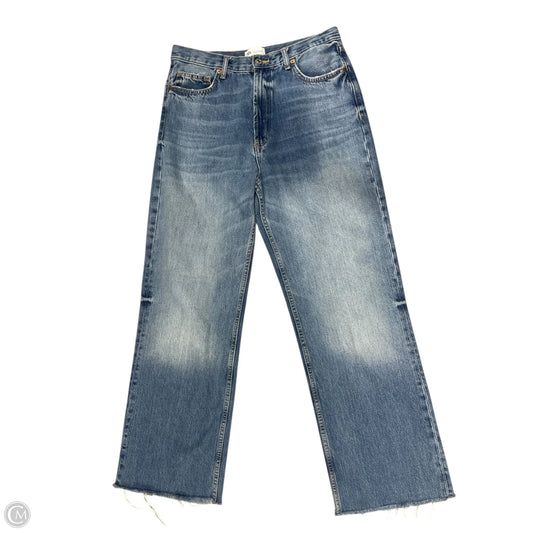 Jeans Wide Leg By Zara Women In Blue Denim, Size: 10