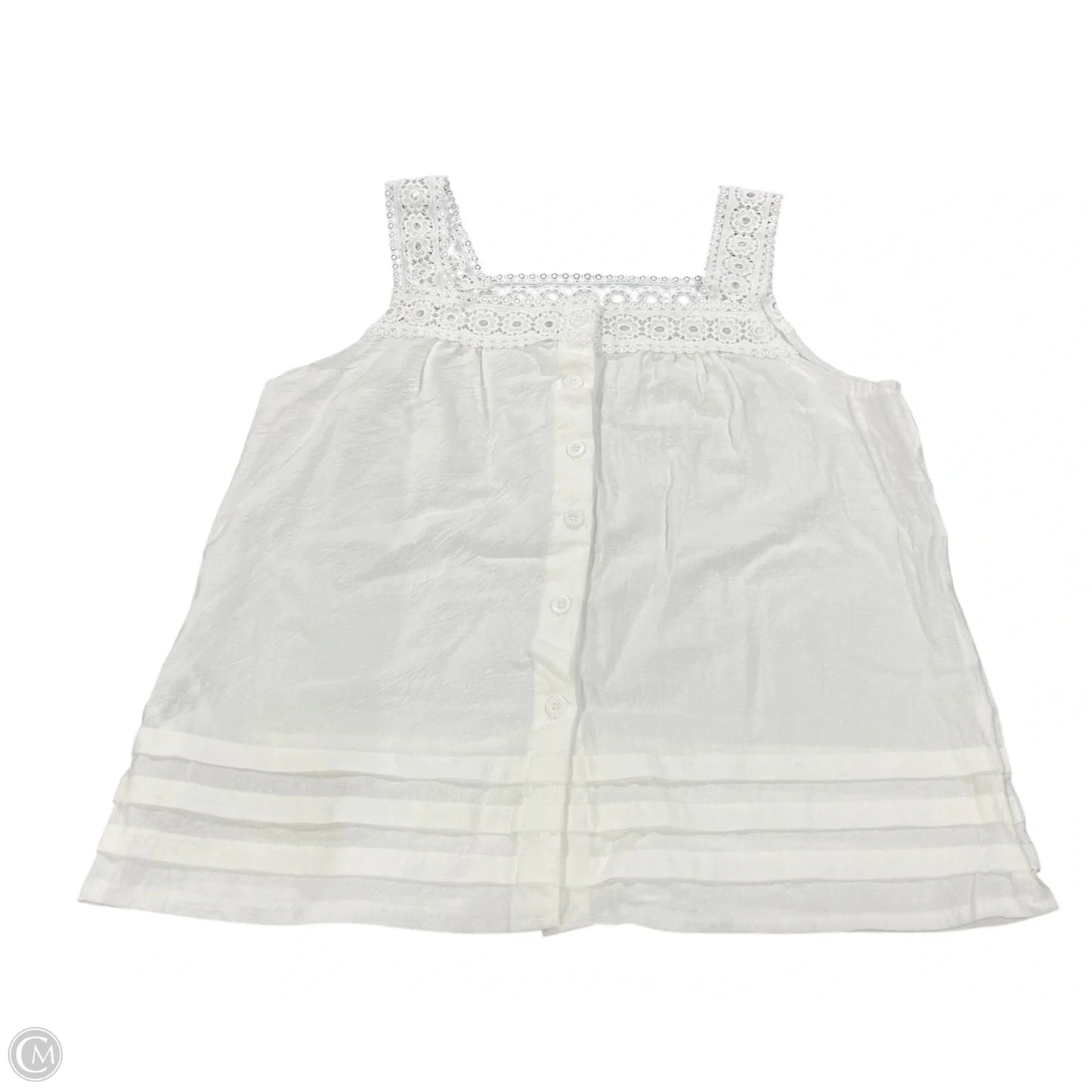 Top Sleeveless By Clothes Mentor In White, Size: S