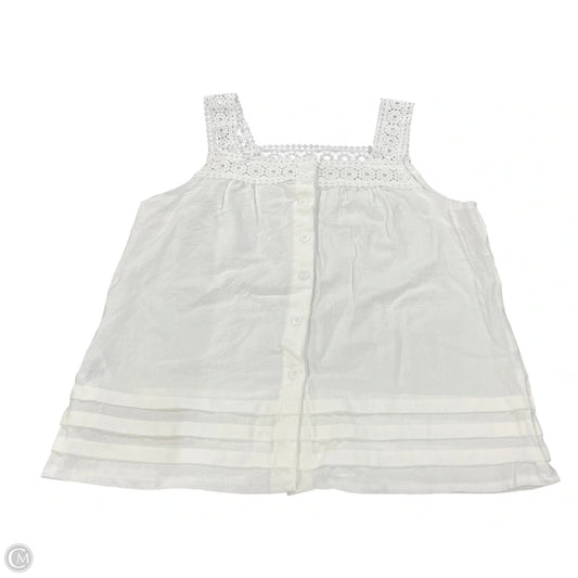 Top Sleeveless By Clothes Mentor In White, Size: S