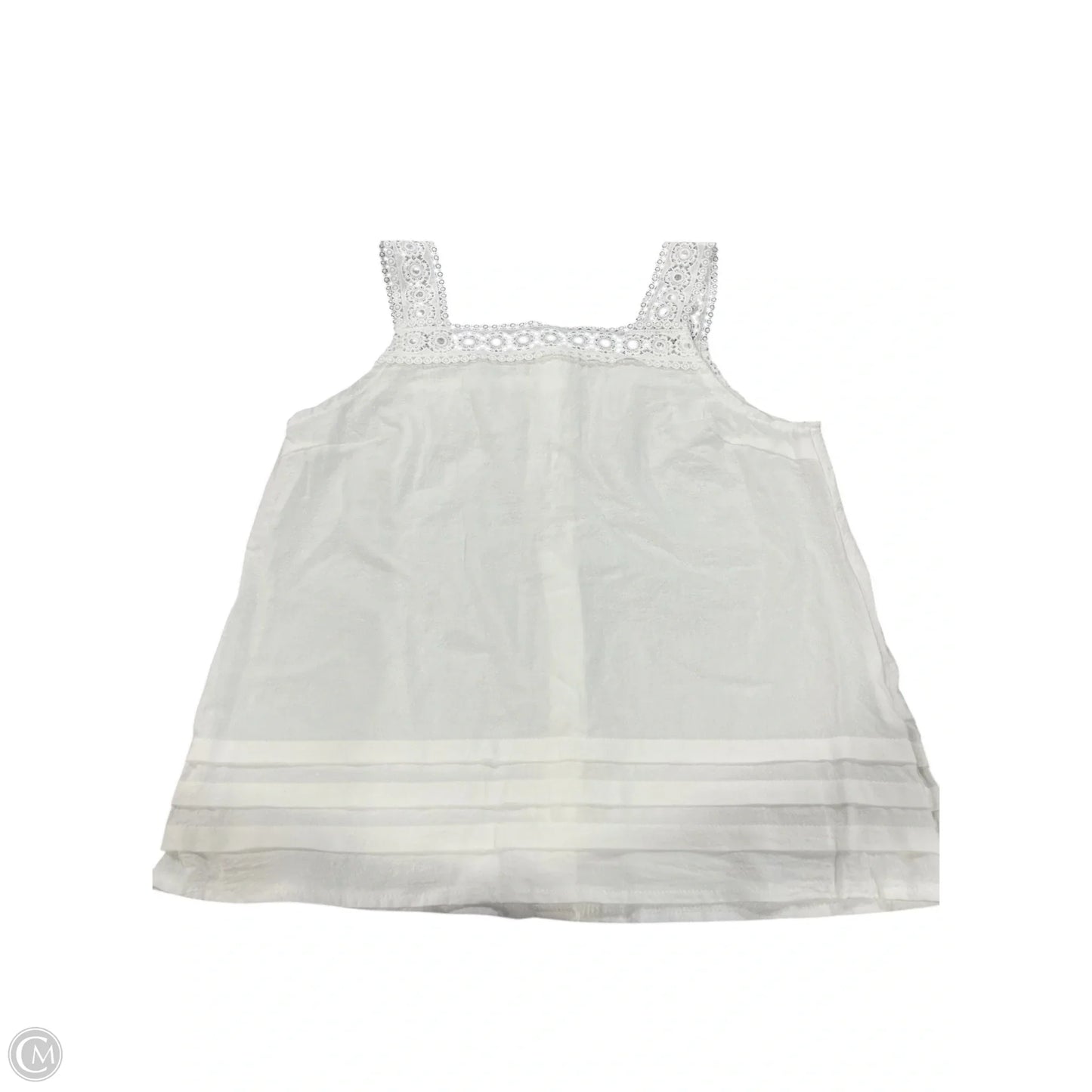 Top Sleeveless By Clothes Mentor In White, Size: S