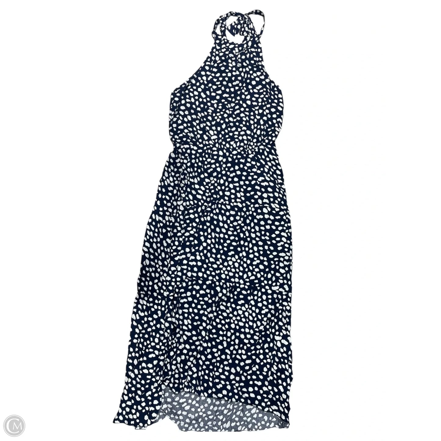 Dress Casual Maxi By Clothes Mentor In Blue & White, Size: L