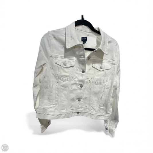 Jacket Denim By J. Crew In White Denim, Size: S