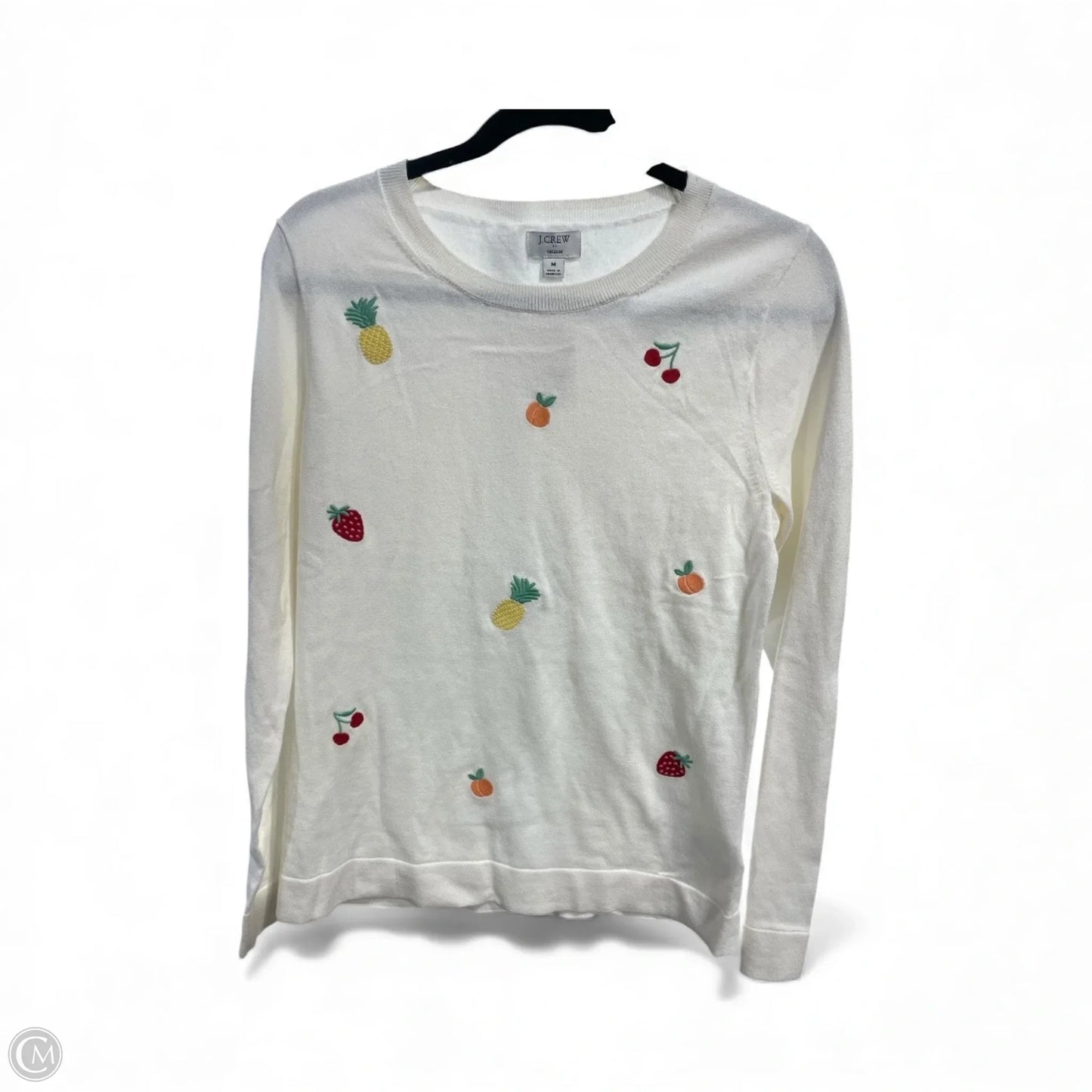 Top Long Sleeve By J. Crew In Cream, Size: M