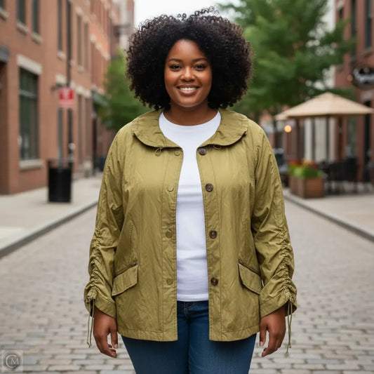 Jacket Utility By Coldwater Creek In Green, Size: 2x