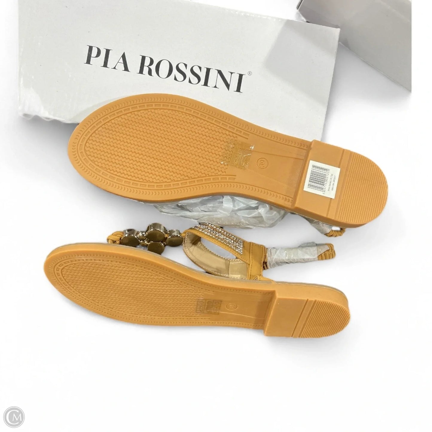 Sandals Flats By Clothes Mentor In Tan, Size: 8.5