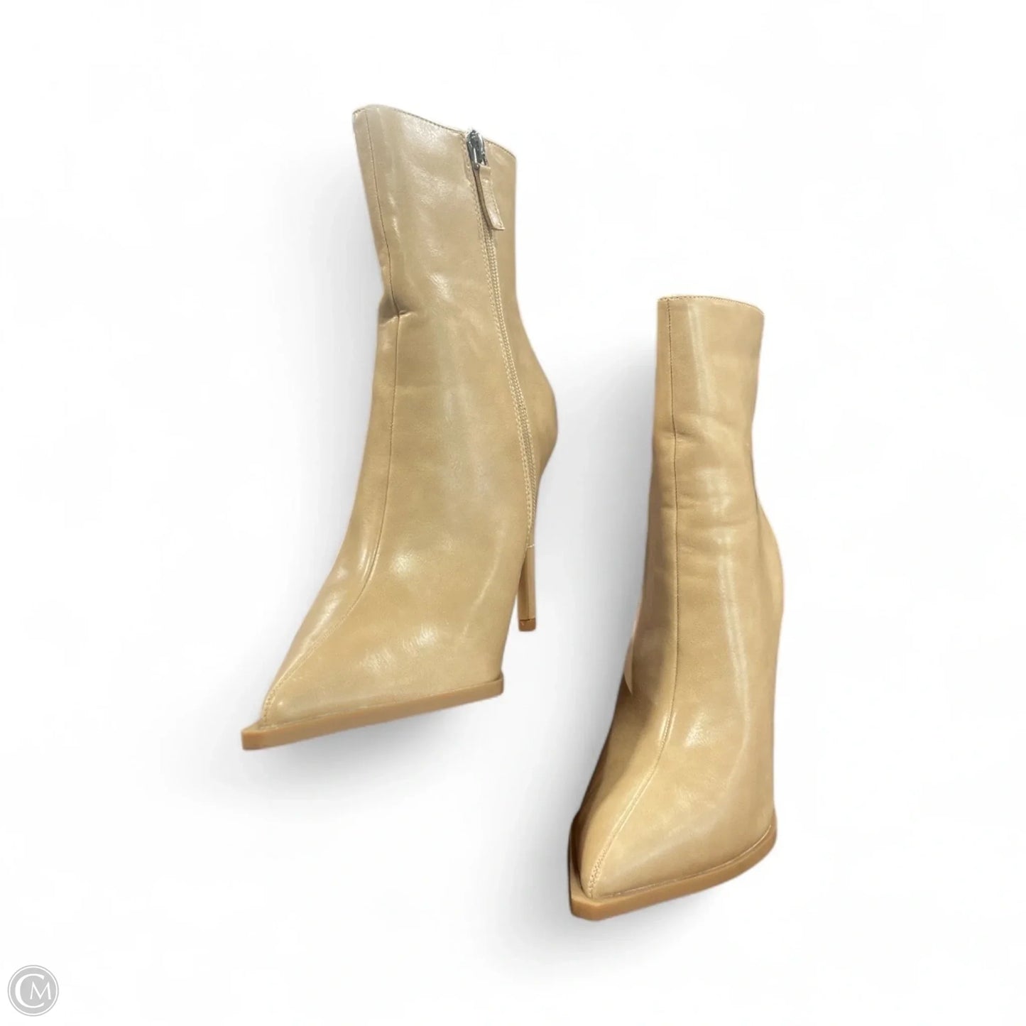 Boots Ankle Heels By Clothes Mentor In Tan, Size: 8