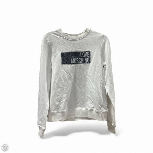 Sweater By Love Moschino In White, Size: Xs