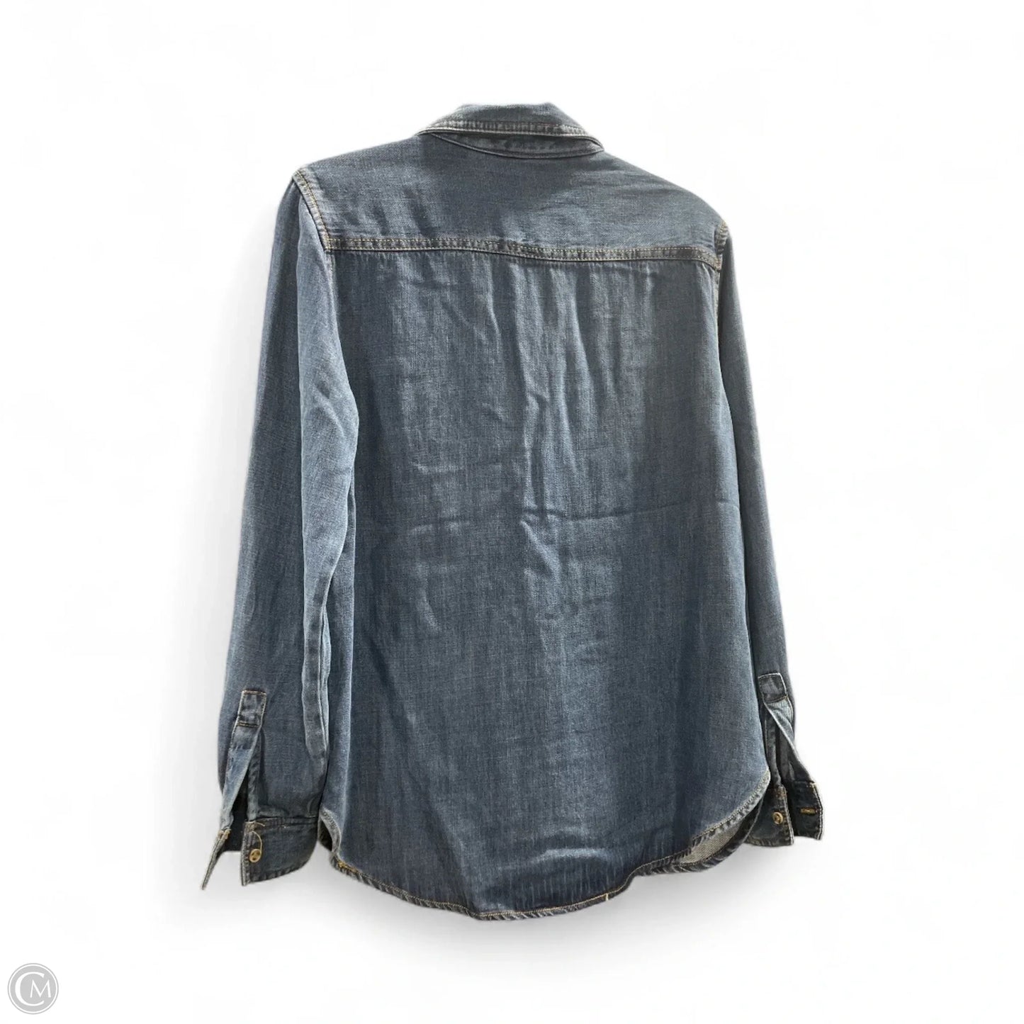 Jacket Shirt By Velvet Heart In Blue Denim, Size: Xs