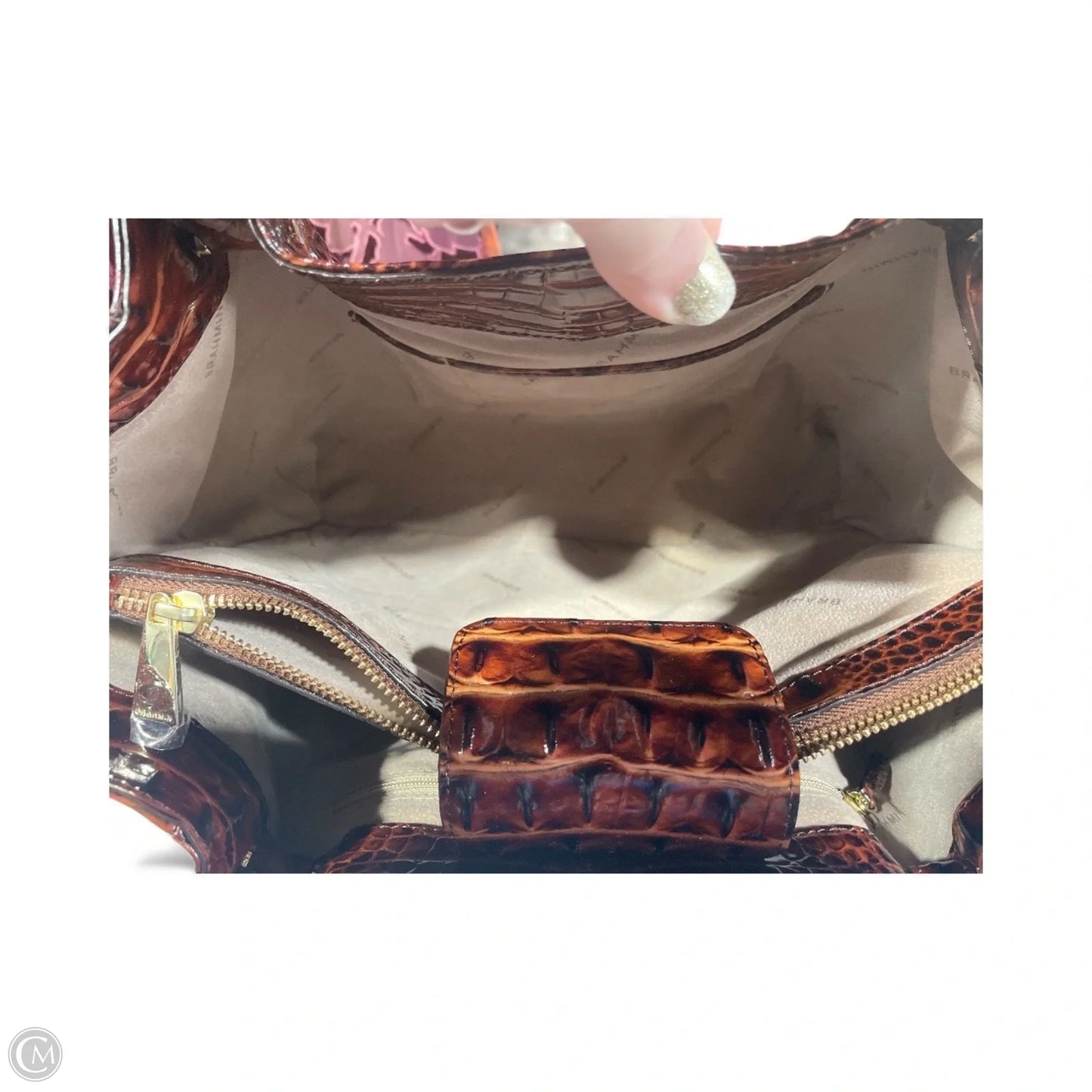 Handbag Designer By Brahmin, Size: Large