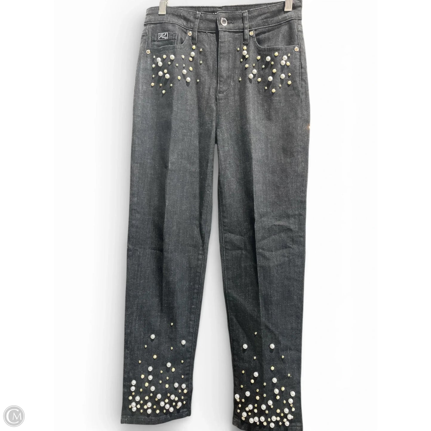 Jeans Designer By Karl Lagerfeld In Black Denim, Size: 4