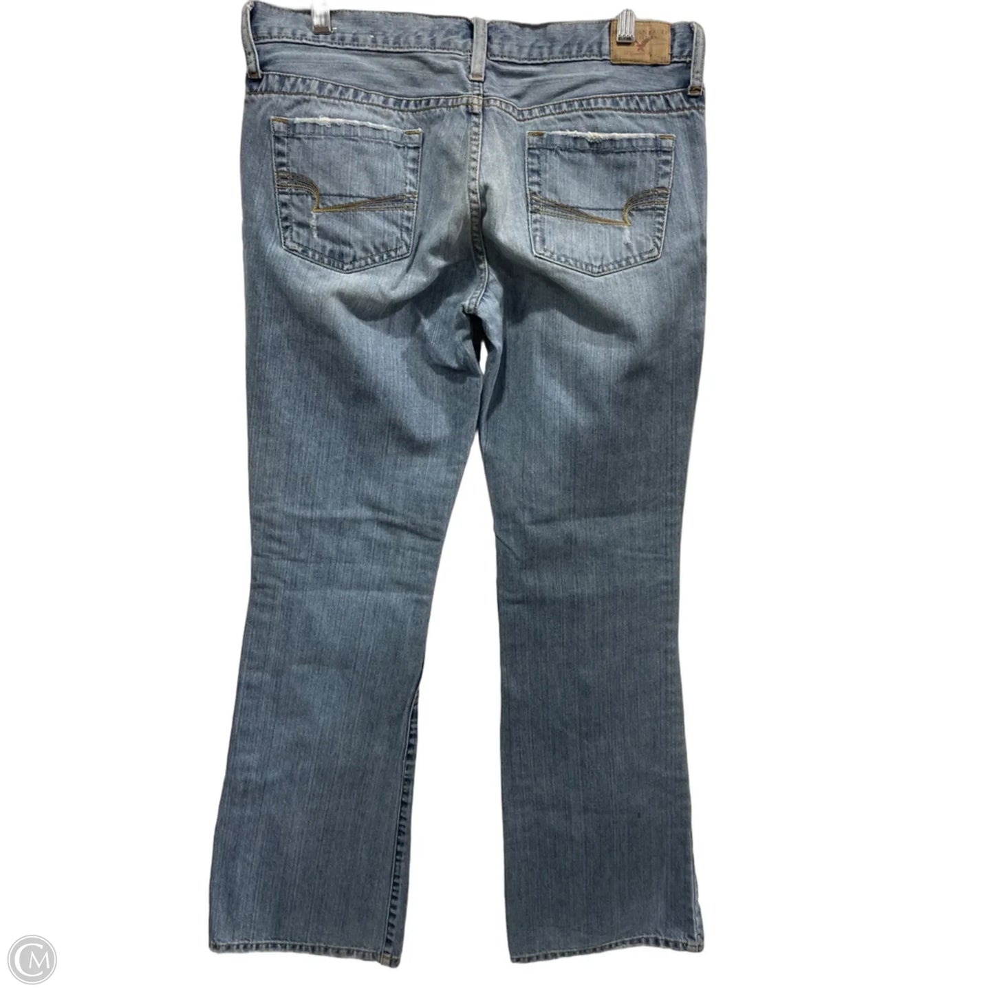 Jeans Straight By American Eagle In Blue Denim, Size: 10