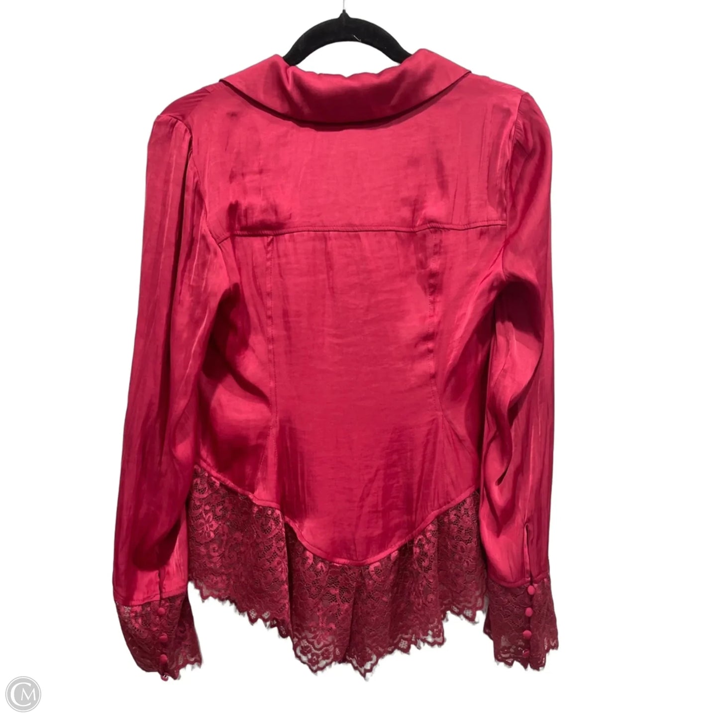 Blouse Long Sleeve By Free People In Red, Size: S