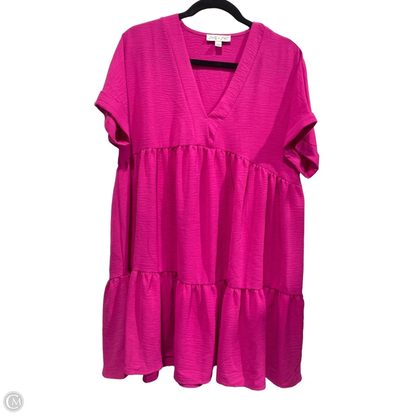 Dress Casual Midi By She + Sky In Pink, Size: L