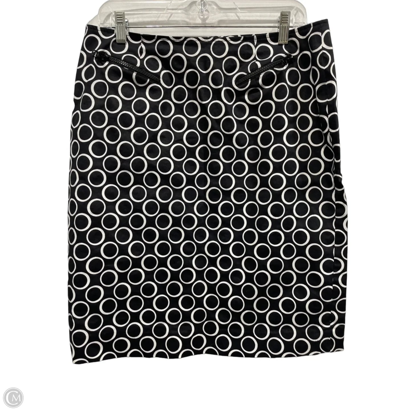 Skirt Midi By Sharon Young In Black & White, Size: 10