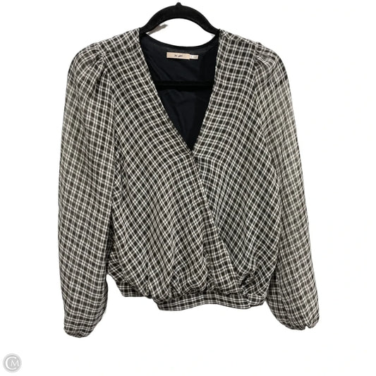 Top Long Sleeve By Mi Ami In Plaid Pattern, Size: S