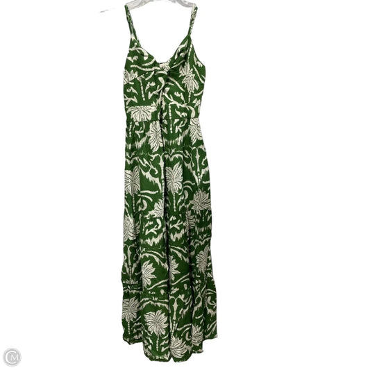 Dress Casual Maxi By Clothes Mentor In Green & White, Size: M