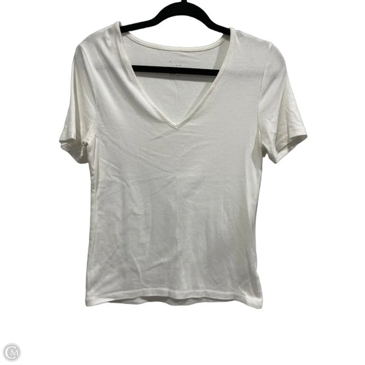Top Short Sleeve Basic By A New Day In White, Size: M