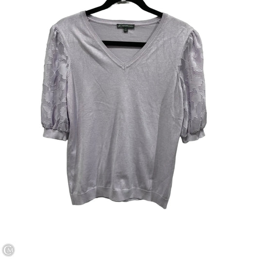 Top Short Sleeve By Adrianna Papell In Purple, Size: S