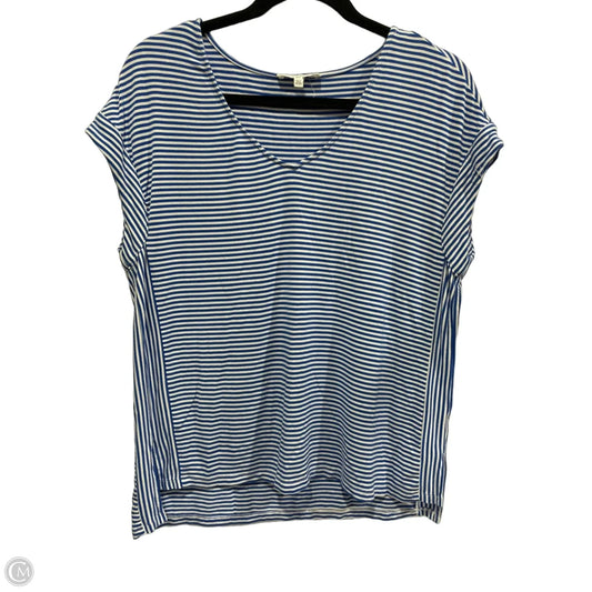 Top Short Sleeve By Workshop In Striped Pattern, Size: S