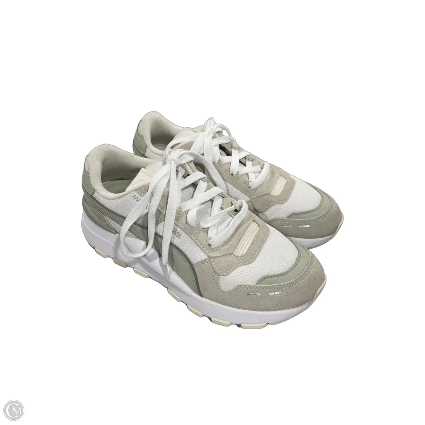 Shoes Athletic By Puma In Green & White, Size: 7