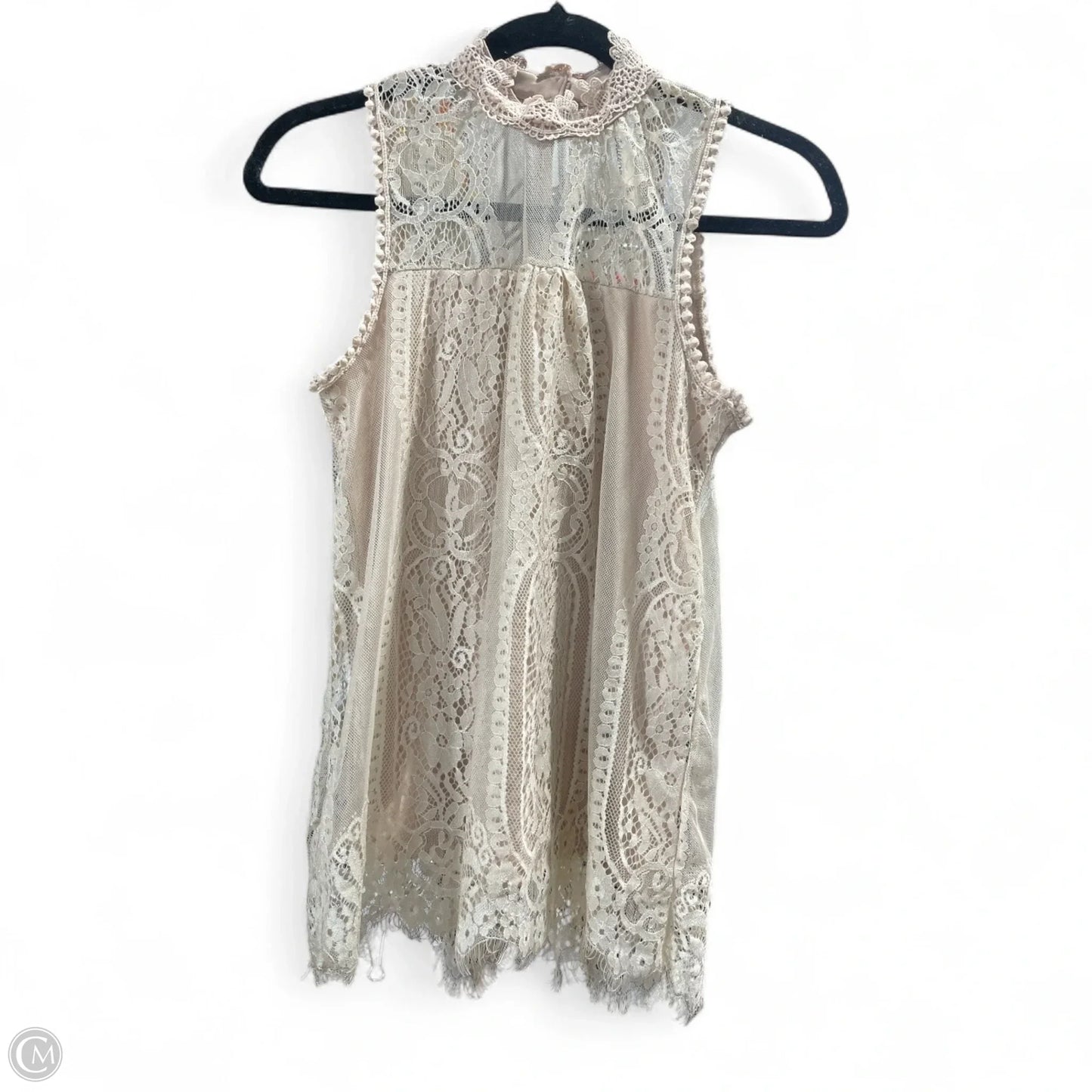 Blouse Sleeveless By Ny Collection In Tan, Size: S