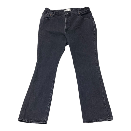 Jeans Flared By Abercrombie And Fitch In Black Denim, Size:18