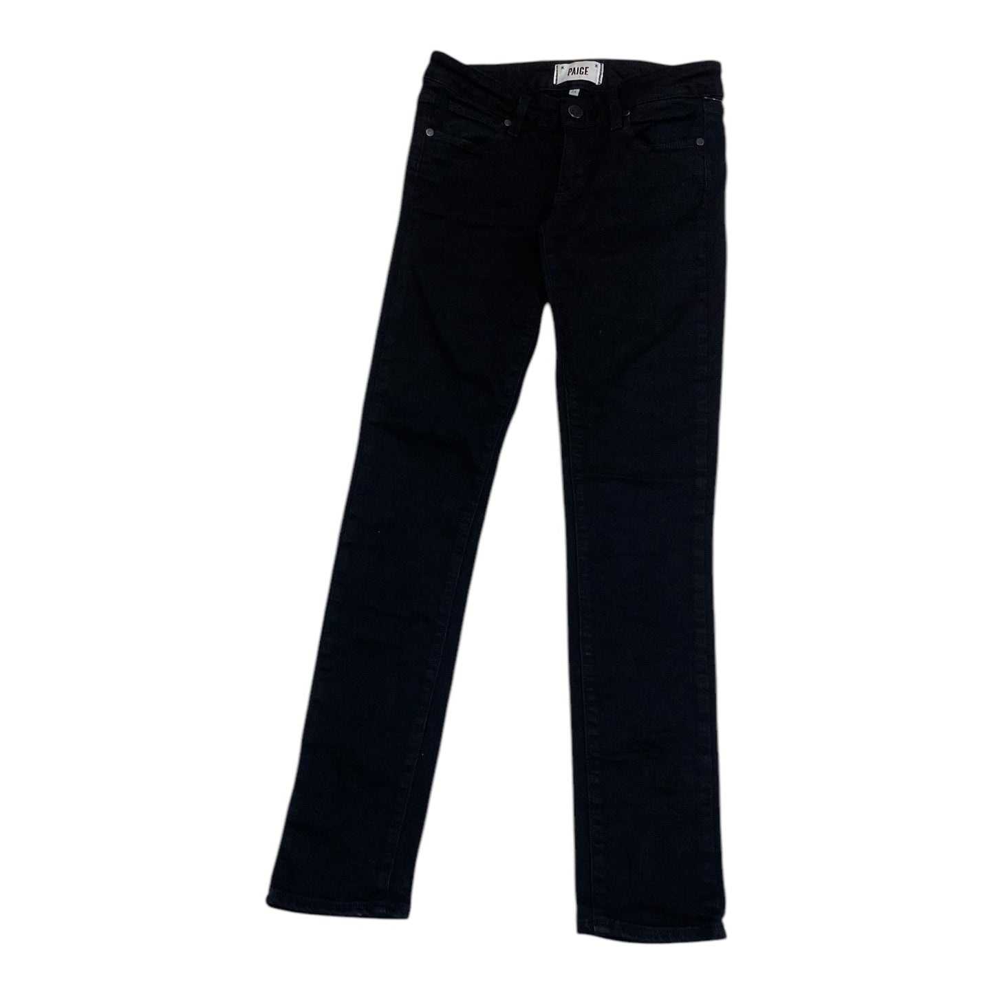 Jeans Skinny By Paige In Black Denim, Size: 0