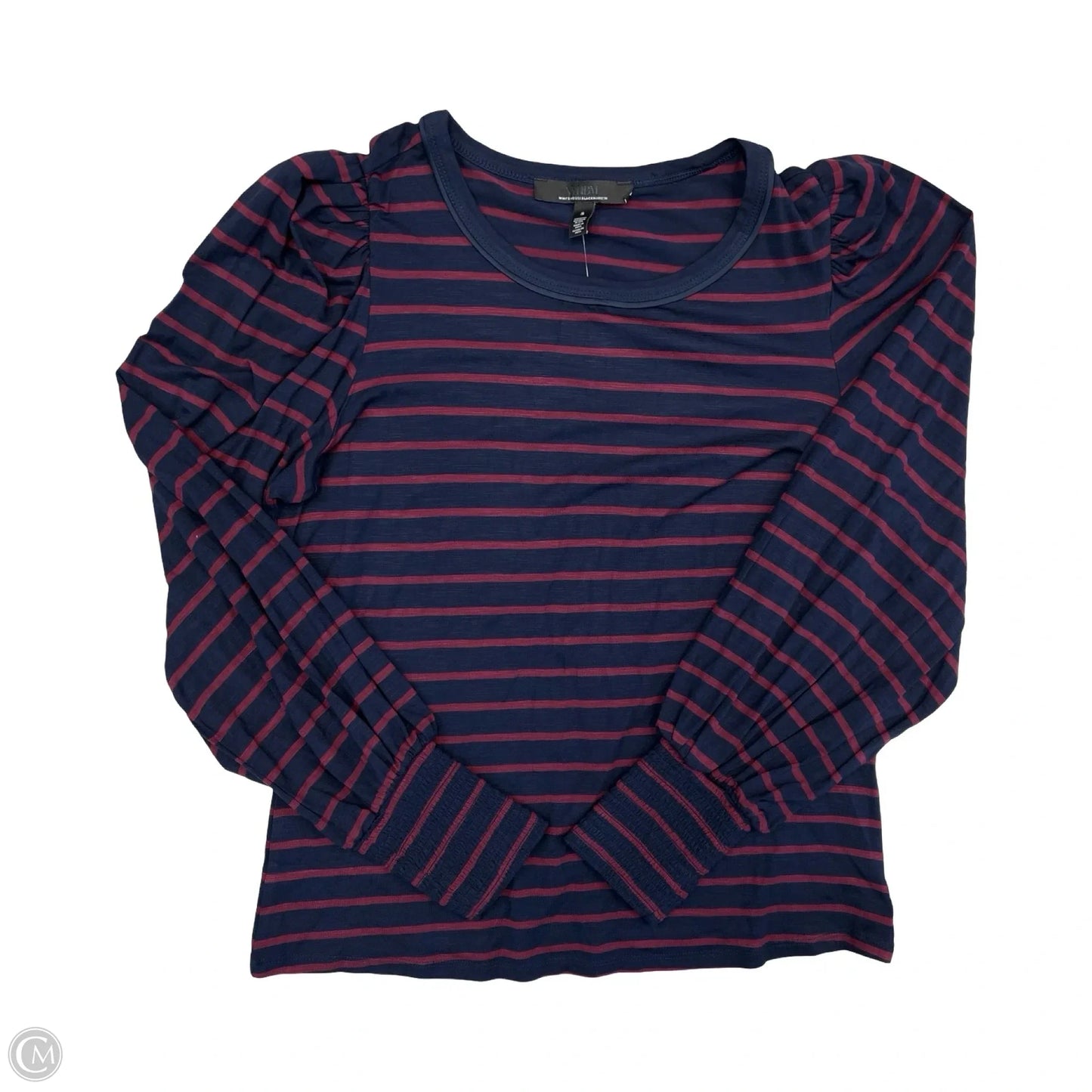 Top Long Sleeve By White House Black Market In Striped Pattern, Size: S