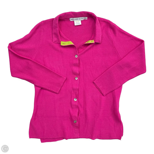 Sweater Cardigan By Gretchen Scott In Pink, Size: Xl