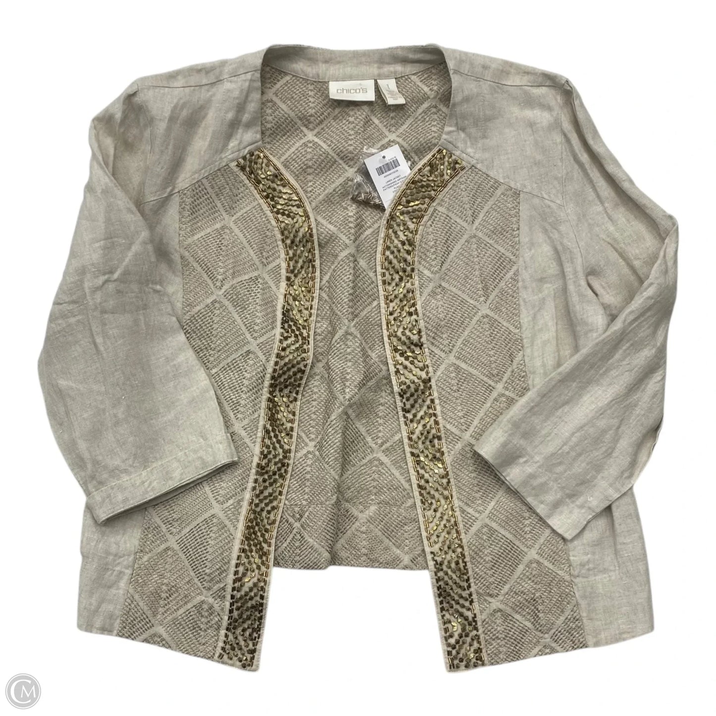 Blazer By Chicos In Beige, Size: M