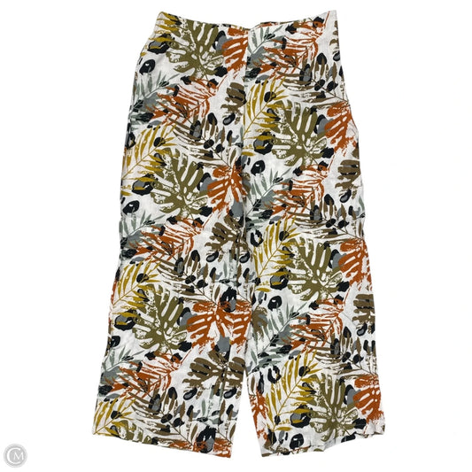 Pants Linen By Tahari In Floral Print, Size: L