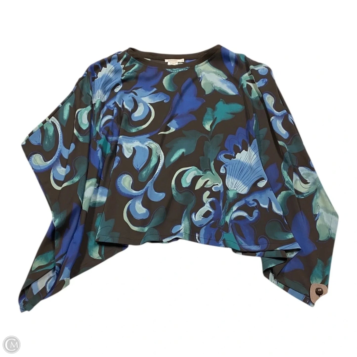 Top Short Sleeve By Chicos In Multi-colored, Size: M