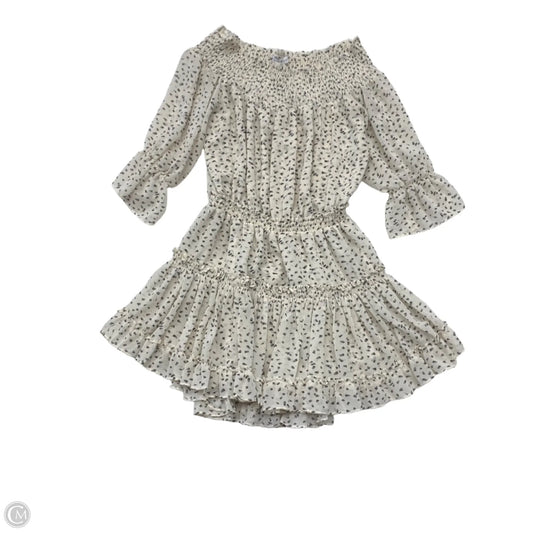 Dress Casual Midi By Cmc In Grey & Tan, Size: S