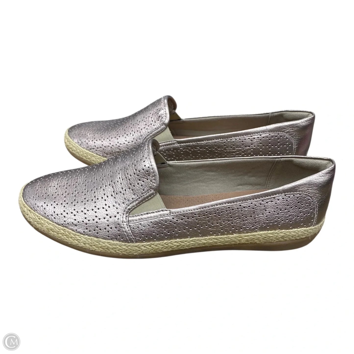 Shoes Flats By Clarks In Gold, Size: 9.5