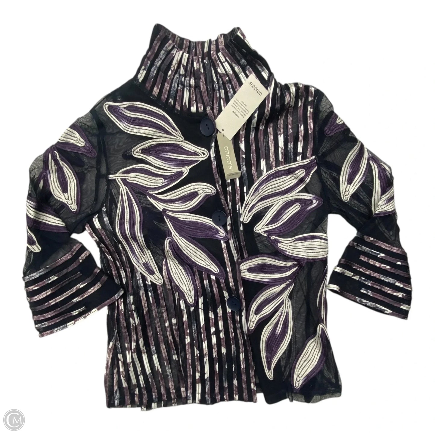 Blazer By Chicos In Multi-colored, Size: M