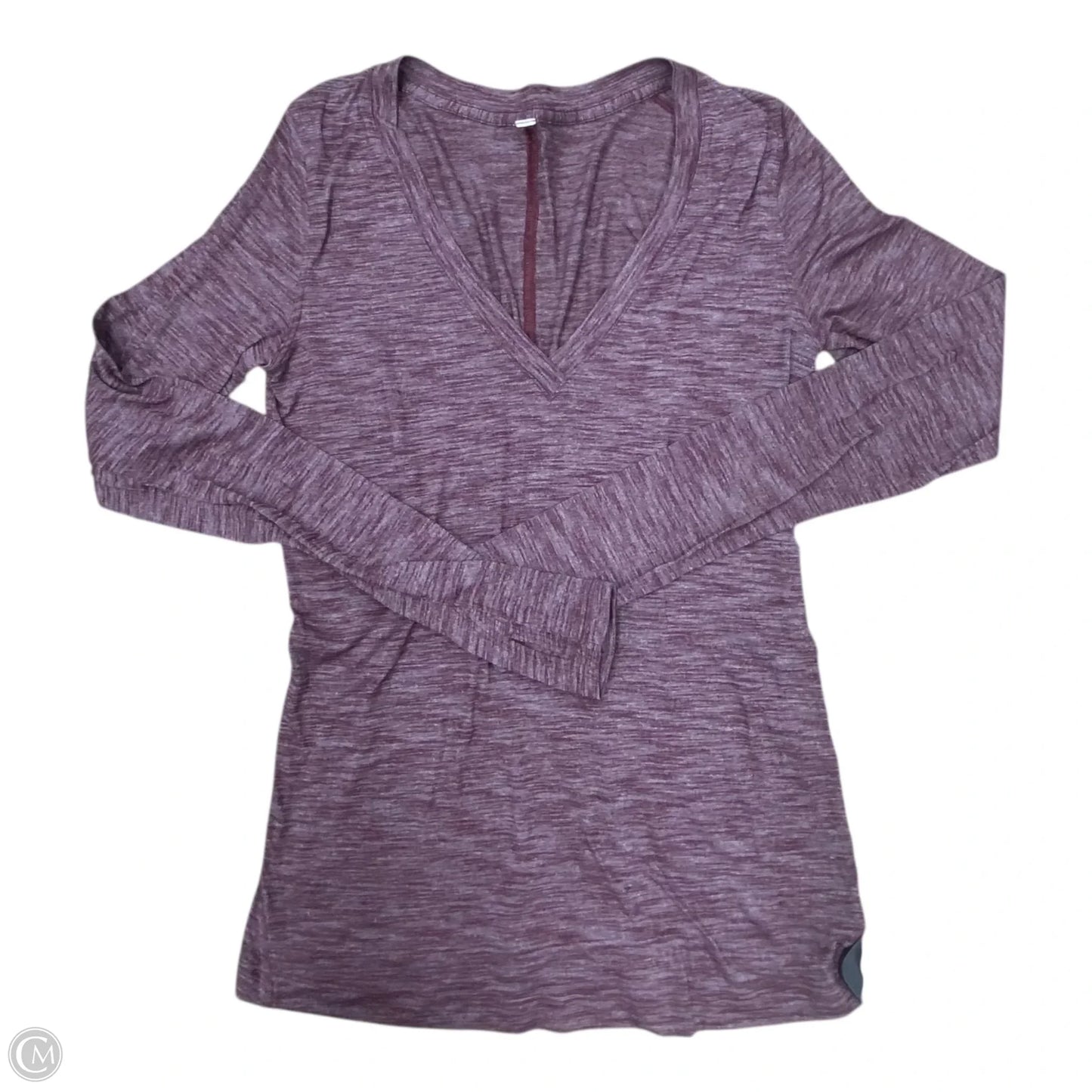 Athletic Top Long Sleeve Crewneck By Lululemon In Purple, Size: M